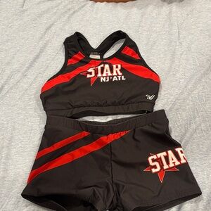 Black and Red Cheerleading Outfit